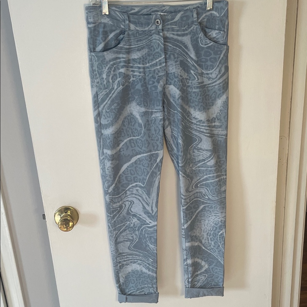 Gigi Moda Italian Made Blue Wave Pants XL